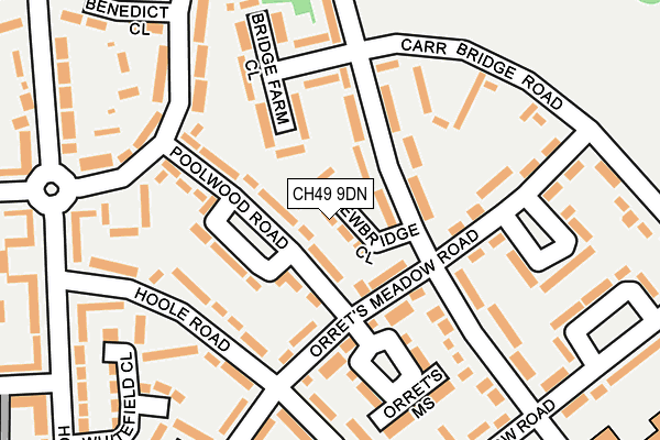 CH49 9DN map - OS OpenMap – Local (Ordnance Survey) CH49 9DN map - OS OpenMap – Local (Ordnance Survey)