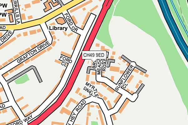 CH49 9ED map - OS OpenMap – Local (Ordnance Survey) CH49 9ED map - OS OpenMap – Local (Ordnance Survey)