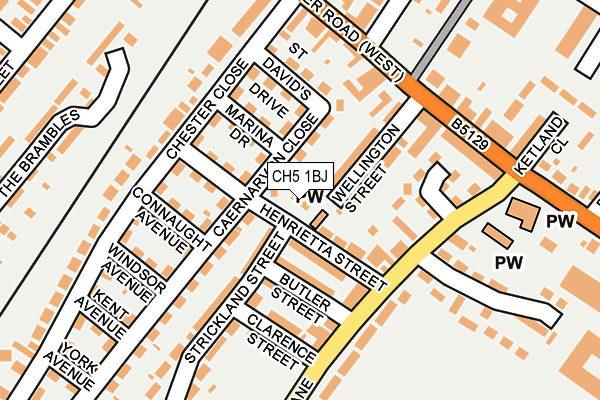 CH5 1BJ map - OS OpenMap – Local (Ordnance Survey) CH5 1BJ map - OS OpenMap – Local (Ordnance Survey)
