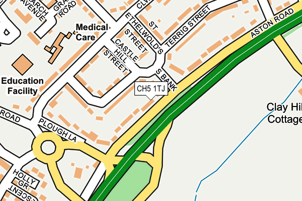 CH5 1TJ map - OS OpenMap – Local (Ordnance Survey) CH5 1TJ map - OS OpenMap – Local (Ordnance Survey)