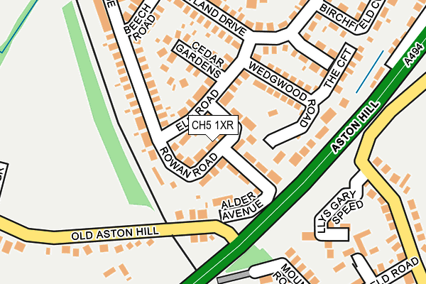 CH5 1XR map - OS OpenMap – Local (Ordnance Survey) CH5 1XR map - OS OpenMap – Local (Ordnance Survey)