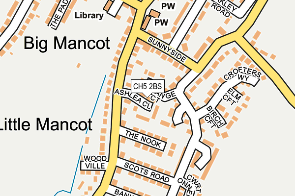 CH5 2BS map - OS OpenMap – Local (Ordnance Survey) CH5 2BS map - OS OpenMap – Local (Ordnance Survey)