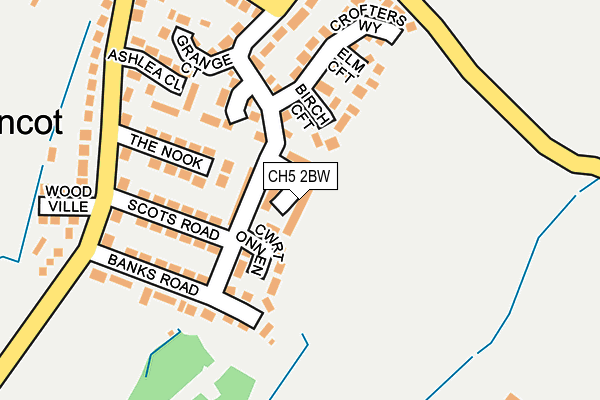 CH5 2BW map - OS OpenMap – Local (Ordnance Survey) CH5 2BW map - OS OpenMap – Local (Ordnance Survey)