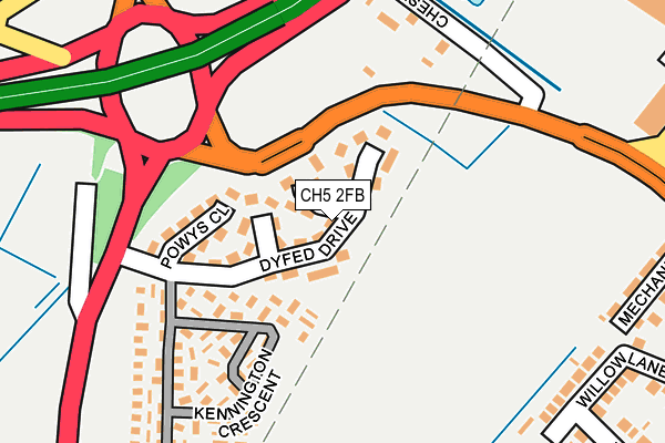 CH5 2FB map - OS OpenMap – Local (Ordnance Survey)