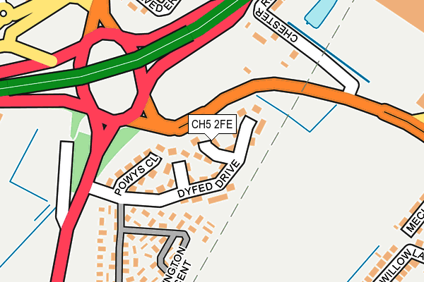 CH5 2FE map - OS OpenMap – Local (Ordnance Survey) CH5 2FE map - OS OpenMap – Local (Ordnance Survey)