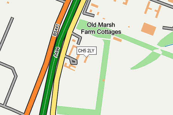 CH5 2LY map - OS OpenMap – Local (Ordnance Survey) CH5 2LY map - OS OpenMap – Local (Ordnance Survey)