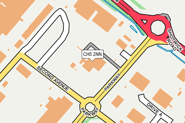 CH5 2NN map - OS OpenMap – Local (Ordnance Survey) CH5 2NN map - OS OpenMap – Local (Ordnance Survey)