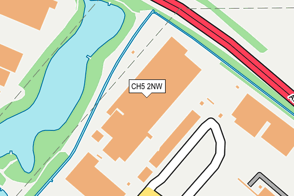 CH5 2NW map - OS OpenMap – Local (Ordnance Survey) CH5 2NW map - OS OpenMap – Local (Ordnance Survey)