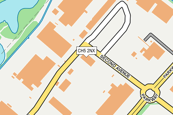 CH5 2NX map - OS OpenMap – Local (Ordnance Survey) CH5 2NX map - OS OpenMap – Local (Ordnance Survey)