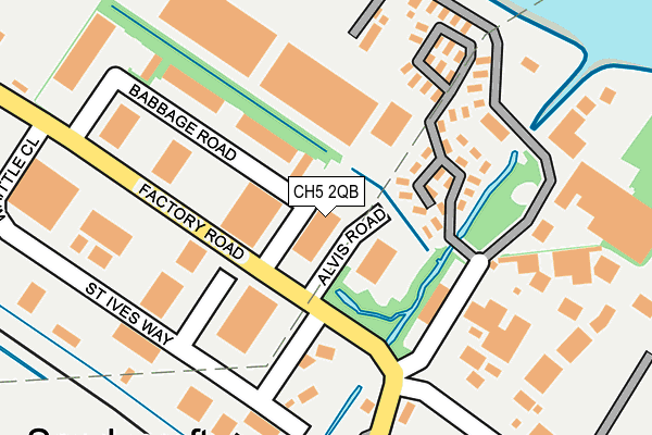 CH5 2QB map - OS OpenMap – Local (Ordnance Survey) CH5 2QB map - OS OpenMap – Local (Ordnance Survey)