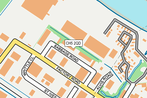 CH5 2QD map - OS OpenMap – Local (Ordnance Survey) CH5 2QD map - OS OpenMap – Local (Ordnance Survey)