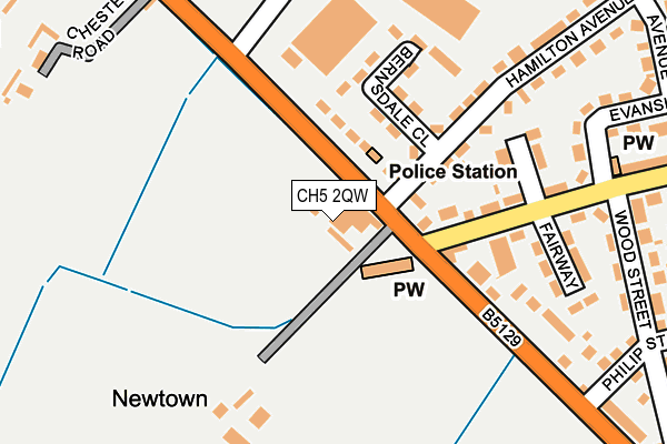 CH5 2QW map - OS OpenMap – Local (Ordnance Survey) CH5 2QW map - OS OpenMap – Local (Ordnance Survey)