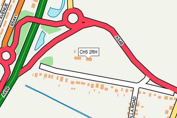 CH5 2RH map - OS OpenMap – Local (Ordnance Survey) CH5 2RH map - OS OpenMap – Local (Ordnance Survey)