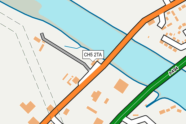 CH5 2TA map - OS OpenMap – Local (Ordnance Survey) CH5 2TA map - OS OpenMap – Local (Ordnance Survey)
