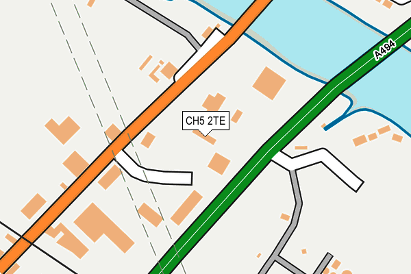CH5 2TE map - OS OpenMap – Local (Ordnance Survey) CH5 2TE map - OS OpenMap – Local (Ordnance Survey)