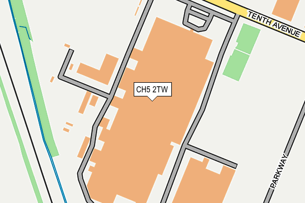 CH5 2TW map - OS OpenMap – Local (Ordnance Survey) CH5 2TW map - OS OpenMap – Local (Ordnance Survey)