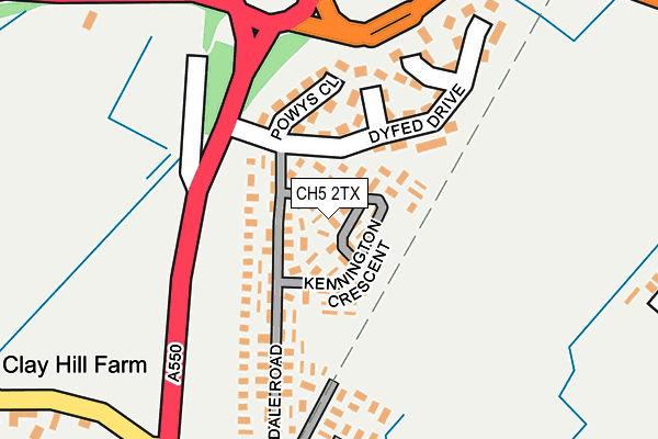 CH5 2TX map - OS OpenMap – Local (Ordnance Survey) CH5 2TX map - OS OpenMap – Local (Ordnance Survey)