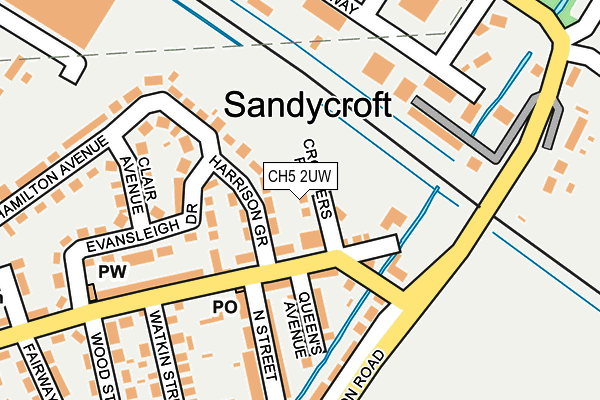 CH5 2UW map - OS OpenMap – Local (Ordnance Survey) CH5 2UW map - OS OpenMap – Local (Ordnance Survey)