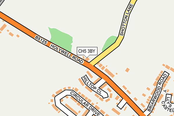 CH5 3BY map - OS OpenMap – Local (Ordnance Survey) CH5 3BY map - OS OpenMap – Local (Ordnance Survey)