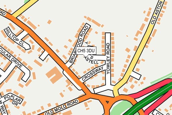 CH5 3DU map - OS OpenMap – Local (Ordnance Survey) CH5 3DU map - OS OpenMap – Local (Ordnance Survey)