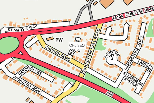 CH5 3EQ map - OS OpenMap – Local (Ordnance Survey) CH5 3EQ map - OS OpenMap – Local (Ordnance Survey)