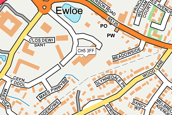 CH5 3FF map - OS OpenMap – Local (Ordnance Survey) CH5 3FF map - OS OpenMap – Local (Ordnance Survey)
