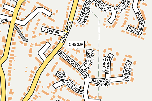 CH5 3JP map - OS OpenMap – Local (Ordnance Survey) CH5 3JP map - OS OpenMap – Local (Ordnance Survey)
