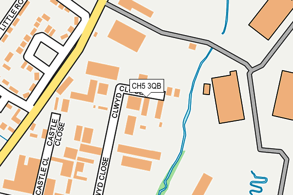 CH5 3QB map - OS OpenMap – Local (Ordnance Survey) CH5 3QB map - OS OpenMap – Local (Ordnance Survey)