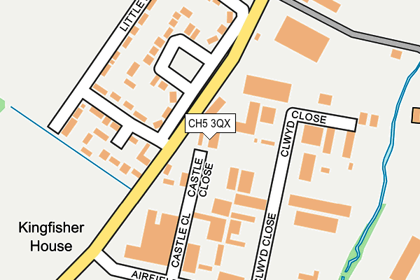 CH5 3QX map - OS OpenMap – Local (Ordnance Survey)