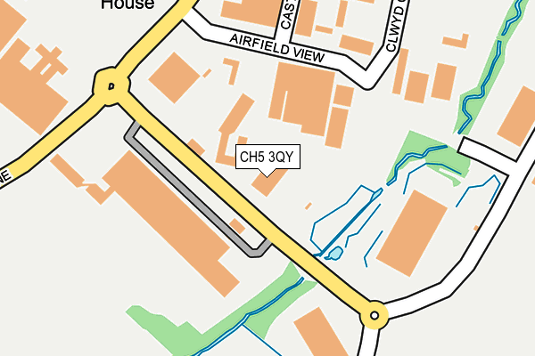 CH5 3QY map - OS OpenMap – Local (Ordnance Survey) CH5 3QY map - OS OpenMap – Local (Ordnance Survey)