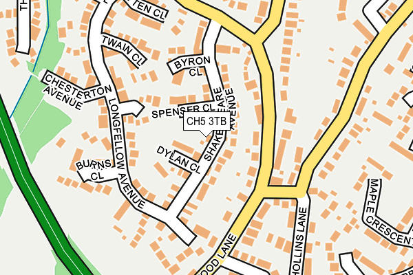 CH5 3TB map - OS OpenMap – Local (Ordnance Survey) CH5 3TB map - OS OpenMap – Local (Ordnance Survey)