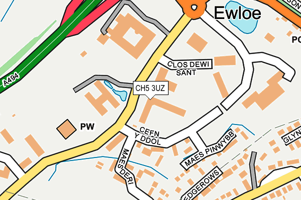 CH5 3UZ map - OS OpenMap – Local (Ordnance Survey) CH5 3UZ map - OS OpenMap – Local (Ordnance Survey)