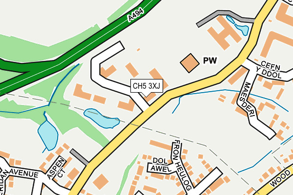 CH5 3XJ map - OS OpenMap – Local (Ordnance Survey) CH5 3XJ map - OS OpenMap – Local (Ordnance Survey)