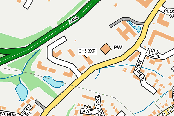 CH5 3XP map - OS OpenMap – Local (Ordnance Survey) CH5 3XP map - OS OpenMap – Local (Ordnance Survey)
