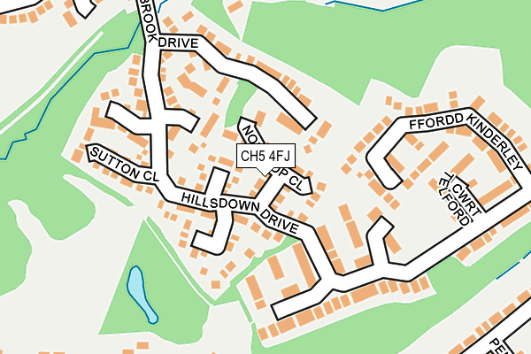 CH5 4FJ map - OS OpenMap – Local (Ordnance Survey) CH5 4FJ map - OS OpenMap – Local (Ordnance Survey)