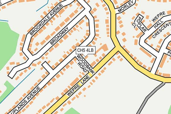 CH5 4LB map - OS OpenMap – Local (Ordnance Survey) CH5 4LB map - OS OpenMap – Local (Ordnance Survey)