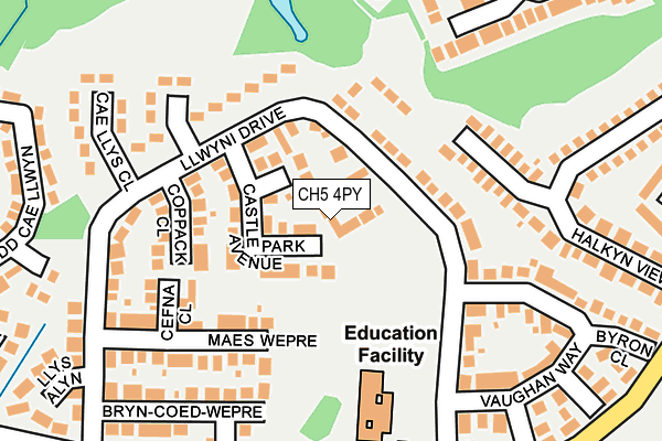 CH5 4PY map - OS OpenMap – Local (Ordnance Survey) CH5 4PY map - OS OpenMap – Local (Ordnance Survey)