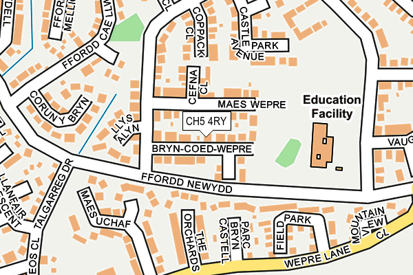 CH5 4RY map - OS OpenMap – Local (Ordnance Survey) CH5 4RY map - OS OpenMap – Local (Ordnance Survey)