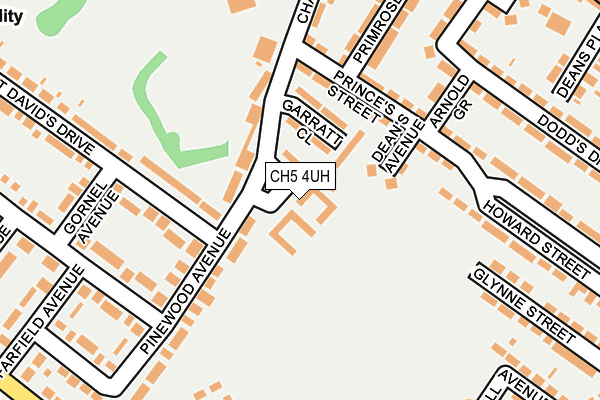 CH5 4UH map - OS OpenMap – Local (Ordnance Survey) CH5 4UH map - OS OpenMap – Local (Ordnance Survey)