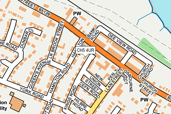 CH5 4UR map - OS OpenMap – Local (Ordnance Survey) CH5 4UR map - OS OpenMap – Local (Ordnance Survey)