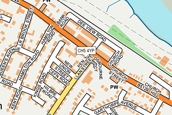CH5 4YP map - OS OpenMap – Local (Ordnance Survey) CH5 4YP map - OS OpenMap – Local (Ordnance Survey)