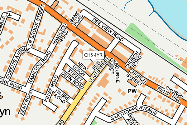 CH5 4YR map - OS OpenMap – Local (Ordnance Survey) CH5 4YR map - OS OpenMap – Local (Ordnance Survey)