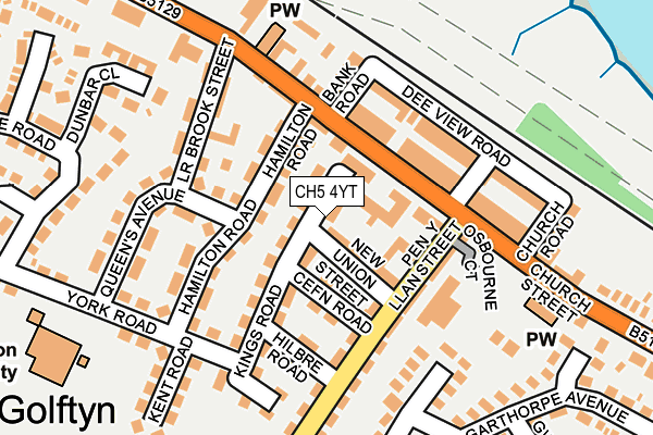 CH5 4YT map - OS OpenMap – Local (Ordnance Survey) CH5 4YT map - OS OpenMap – Local (Ordnance Survey)