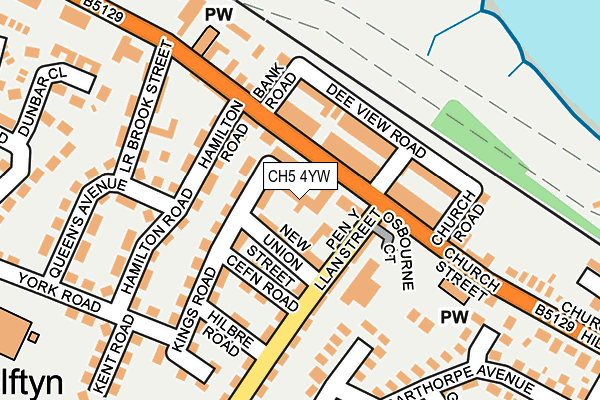 CH5 4YW map - OS OpenMap – Local (Ordnance Survey) CH5 4YW map - OS OpenMap – Local (Ordnance Survey)