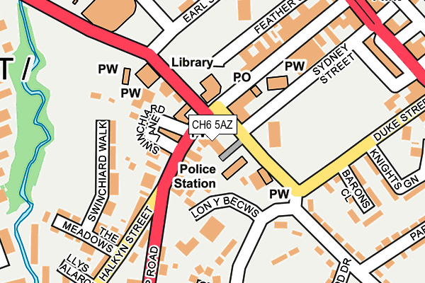 CH6 5AZ map - OS OpenMap – Local (Ordnance Survey) CH6 5AZ map - OS OpenMap – Local (Ordnance Survey)