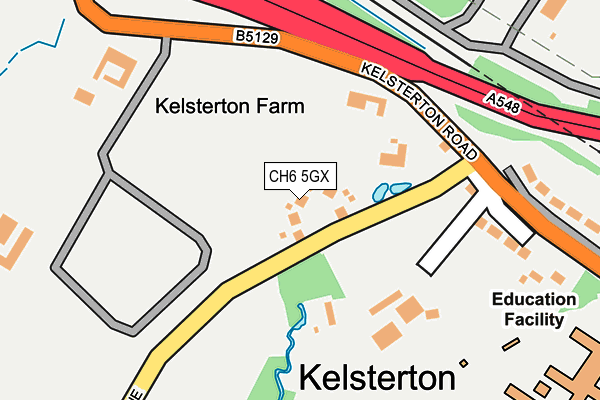 CH6 5GX map - OS OpenMap – Local (Ordnance Survey) CH6 5GX map - OS OpenMap – Local (Ordnance Survey)
