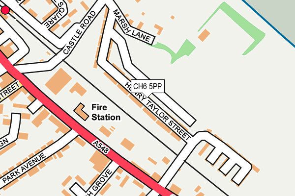 CH6 5PP map - OS OpenMap – Local (Ordnance Survey) CH6 5PP map - OS OpenMap – Local (Ordnance Survey)