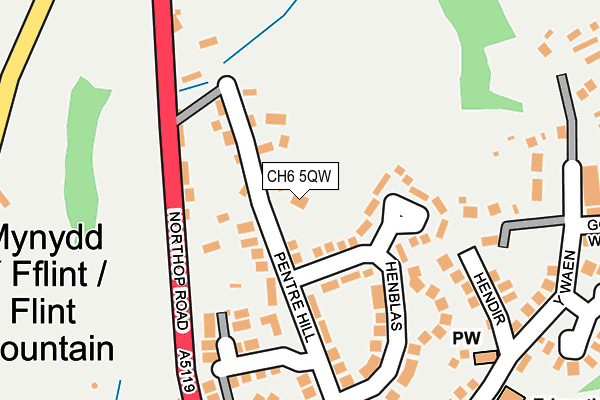 CH6 5QW map - OS OpenMap – Local (Ordnance Survey) CH6 5QW map - OS OpenMap – Local (Ordnance Survey)