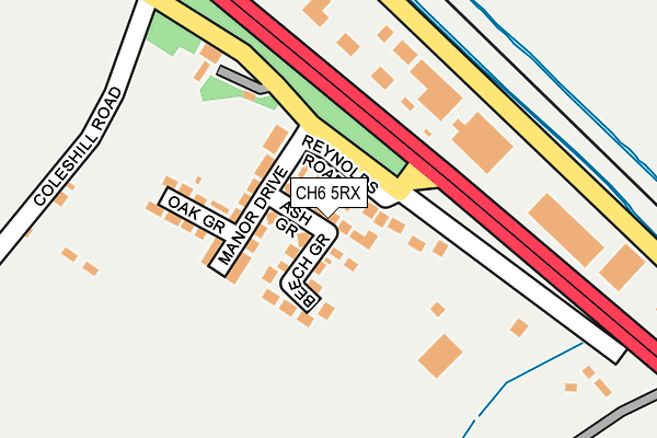 CH6 5RX map - OS OpenMap – Local (Ordnance Survey) CH6 5RX map - OS OpenMap – Local (Ordnance Survey)
