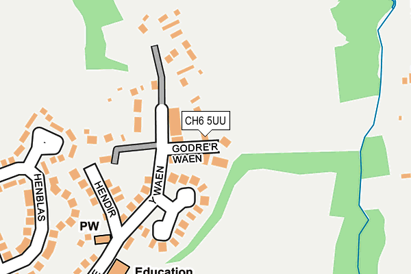 CH6 5UU map - OS OpenMap – Local (Ordnance Survey) CH6 5UU map - OS OpenMap – Local (Ordnance Survey)